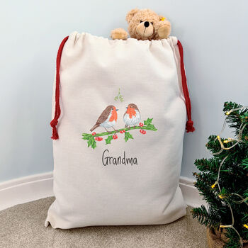 Personalised Robin Christmas Sacks, 5 of 5