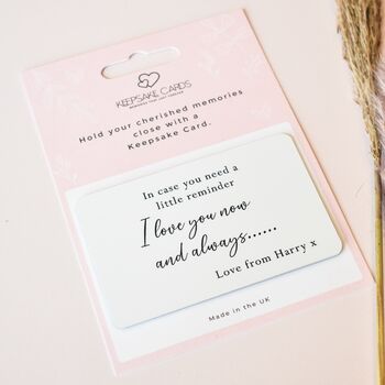 Personalised Photo Valentines Card Wallet Keepsake, 7 of 7