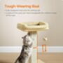 Cat Scratching Post With Plush Perch And Sisal Pole, thumbnail 4 of 10