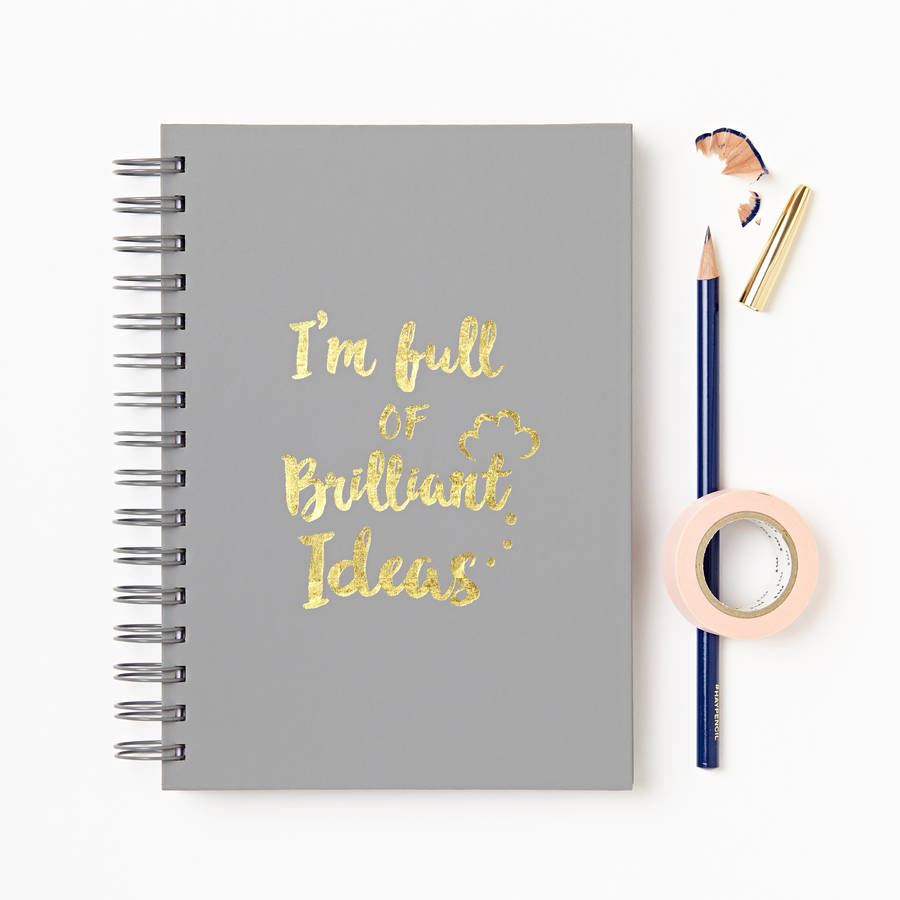 Brilliant Ideas Foiled Notebook By Martha Brook | notonthehighstreet.com