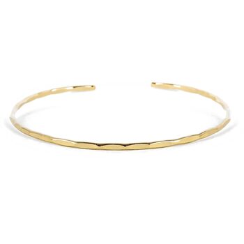 Thin Hammered Cuff Set In 14k Gold Filled, 3 of 6