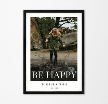 Set Of Three Personalised Black And White Photo Prints, 9 of 11