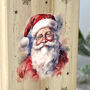 Personalised Any Message Traditional Santa Wooden Tea Light Holder 10cm H X Five.5cm W X Five.5cm D, thumbnail 3 of 6