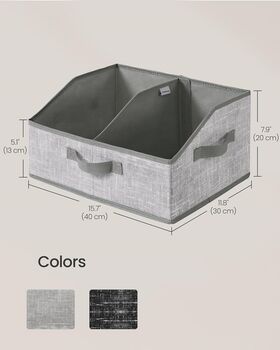 Six Piece Fabric Storage Boxes Wardrobe Bins, 2 of 6