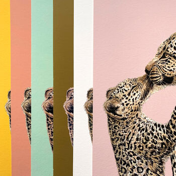 Giclée Fine Art 'Leopard Kiss' Print, 6 of 6