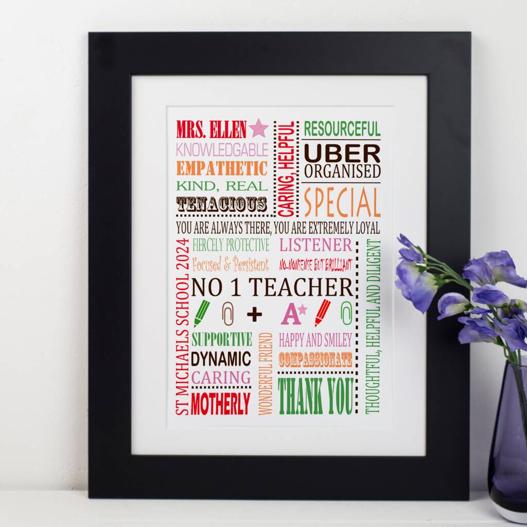 Teacher Thank You Print By Lisa Marie Designs