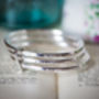Personalised Sterling Silver Bangle Set With Heart, thumbnail 2 of 5