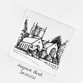 Miniature Personalised Wedding Venue Illustration, 3 of 10