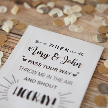 10 Personalised Confetti Rhyme Packets, 5 of 5