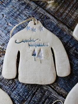 Ceramic Christmas Jumper Decoration, 8 of 9