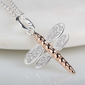 Solid Silver Dragonfly Pendant, 2 of 6