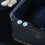 Sterling Silver 6mm Blue Opal Stud Earrings, thumbnail 4 of 12