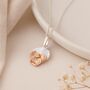 Personalised Sterling Silver And Gold Violet Necklace – February Birth Flower, thumbnail 3 of 11