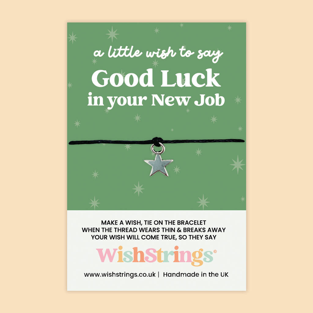 Good Luck In Your New Job Wish String Bracelet – Keepsake Lucky Gift, 1 of 3