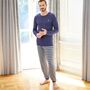 Men's 'Navy Melange' Bamboo Pyjama Set, thumbnail 1 of 4