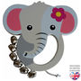Elephant Wooden Hand Bell Rattle, thumbnail 1 of 5