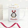 Personalised Christmas Penguin Kids Polymer Mug, thumbnail 5 of 5