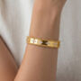 Kinmokusei 18 K Gold Plated Flower Beaded Bangle, thumbnail 3 of 5