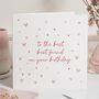 Personalised Best Friend Birthday Card Pink Hearts, thumbnail 1 of 7