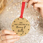 Personalised First Christmas As Mum And Dad Decoration, thumbnail 3 of 6
