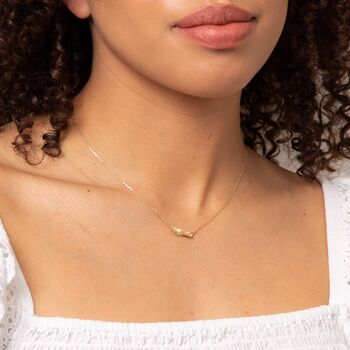 Luxury 9ct Gold Leaf Twist Necklace, 4 of 5