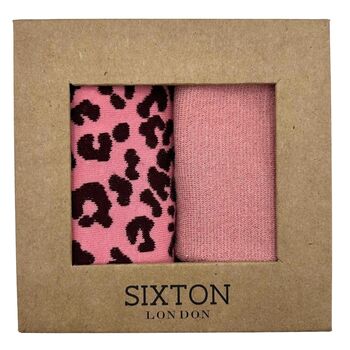 Tokyo Leopard And Pink Sock Gift Box, 3 of 4