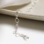 Sterling Silver Shimmer Clover Bracelet, thumbnail 6 of 7