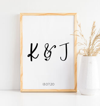 Personalised Special Date Print Wedding Gift, 4 of 6