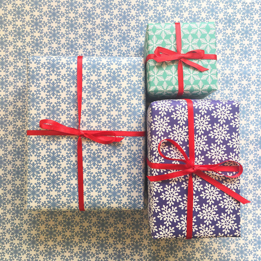 Snowflake Print Wrapping Paper