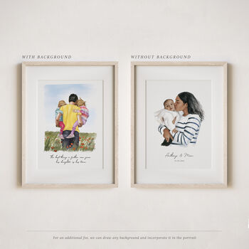 Personalised Grandmother Portrait, Hand Drawn From Photo, Custom Watercolour Artwork, Birthday Or Christmas Gift For Grandma Or Nana, 7 of 10