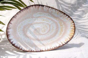 White Large Oval Serving Plate, 2 of 4