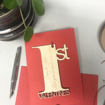 Personalised 1st Valentine's Day Keepsake Card, 10 of 12