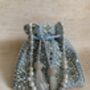 Light Blue Handcrafted Mirror Potli Bag, thumbnail 5 of 10