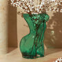 G Decor Extra Large Teal Female Torso Shaped Glass Vase, thumbnail 1 of 4