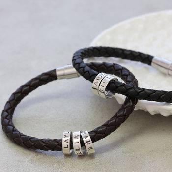 Men's Leather Hoop Bracelet By Soremi Jewellery | notonthehighstreet.com