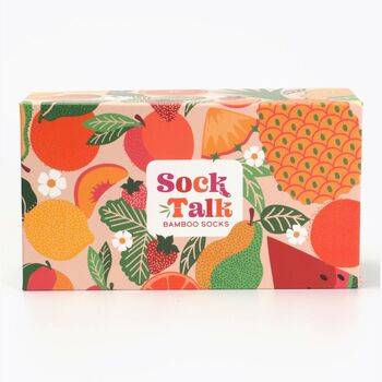 Women's Tropical Fruit Bamboo Socks Gift Set, 2 of 5