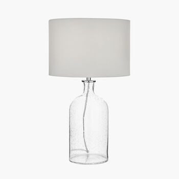 Clear Bubble Glass Table Lamp With Shade, 3 of 8