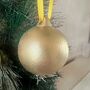 Gold Baubles Set Of Six Christmas Decoration, thumbnail 3 of 9