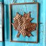 Brass And Glass Copper Leaf Art, thumbnail 11 of 12