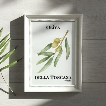 Italian Olive Art Print Poster, Tuscany Italy, Fruit, Hand Drawn, 2 of 3