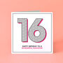 Happy 16th Birthday To A Wonderful Daughter Card, thumbnail 1 of 2