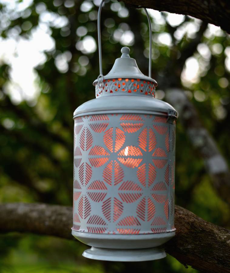 punched metal hanging lantern by the forest & co