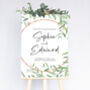 Olive Wreath Welcome Board // Wedding Welcome Board, thumbnail 1 of 2