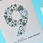 Love Hearts Willow 9th Anniversary Card, thumbnail 2 of 3