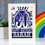 Personalised Any Age Papercut Birthday Card, thumbnail 6 of 7
