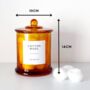 Luxury Amber Glass Bathroom Jar With Airtight Lid, thumbnail 3 of 10