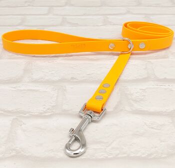 Waterproof Dog Collar And Lead Set Peach, 3 of 3