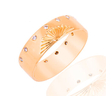 6mm Sunrise Wedding Ring With Diamonds Yellow Gold, 4 of 4