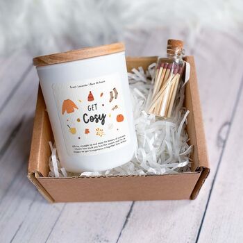 Get Cosy Scented Autumn Candle Autumn Home Decor, 3 of 5