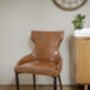 Vintage Faux Brown Leather Dining Chair, thumbnail 1 of 12